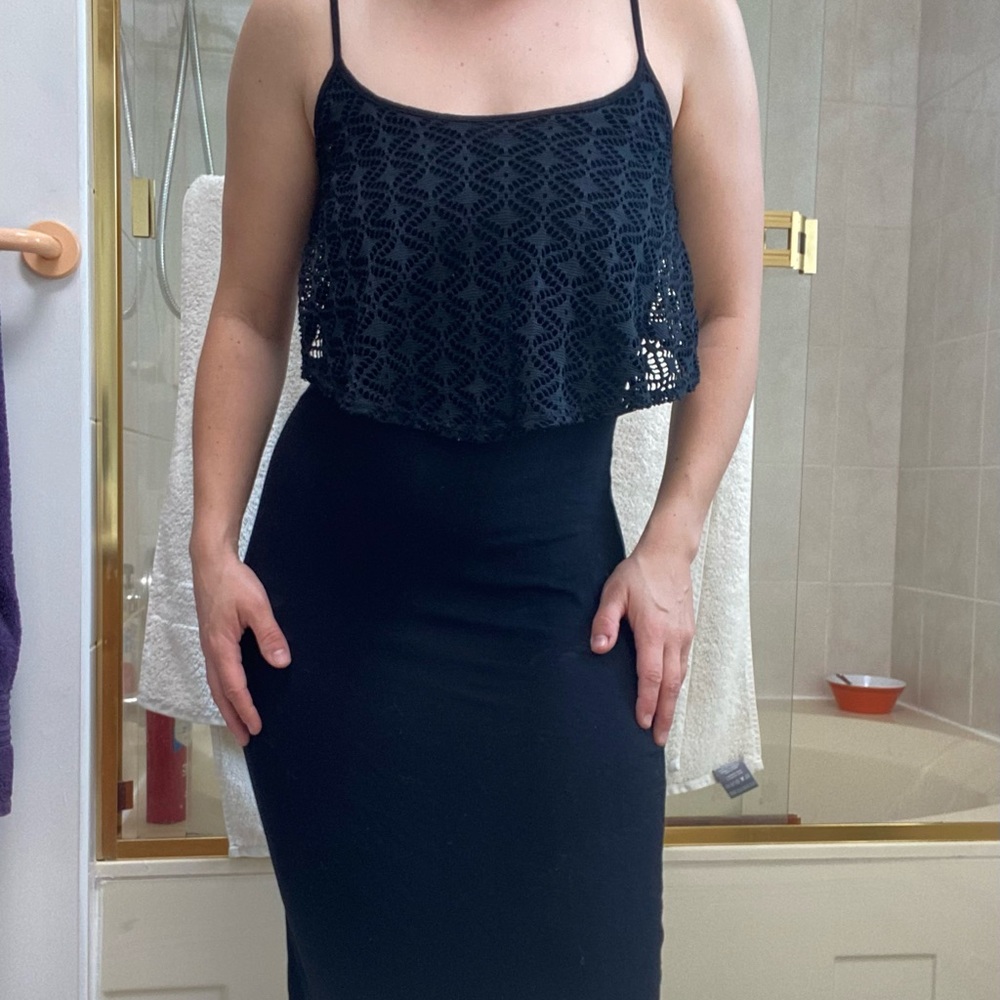 VGUC Antistar black maxi dress size small